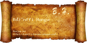 Bánffi Hanga névjegykártya